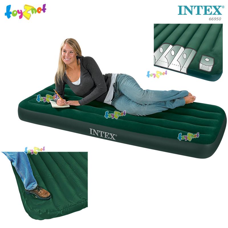 Intex Airbed 2.5ft (Jr. Twin) 0.76x1.91x0.22 m w/Built-in Foot Pump no.66950