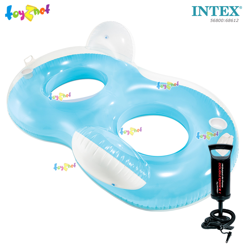 Intex Double Pillow-Back Lounge 1.98x1.17 m. no.56800 + Double Quick I Air Pump