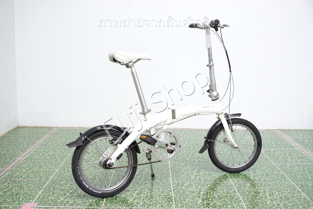 จักรยานพับได้ญี่ปุ่น - ล้อ 16 นิ้ว - มีเกียร์ - อลูมิเนียม - Dahon Curve D3 - สีขาว [จักรยานมือสอง]