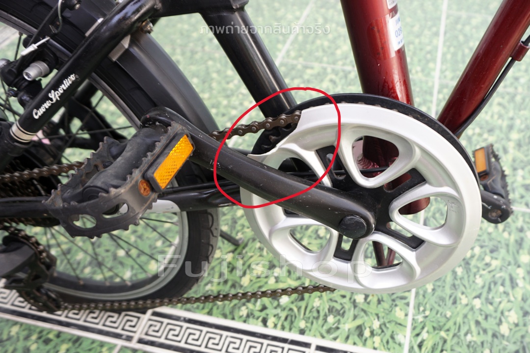 จักรยานพับได้ญี่ปุ่น - ล้อ 20 นิ้ว - เกียร์ 7 สปีด - อลูมิเนียม - โช๊คหลัง - Alpha Romeo - สีแดง [จักรยานมือสอง]