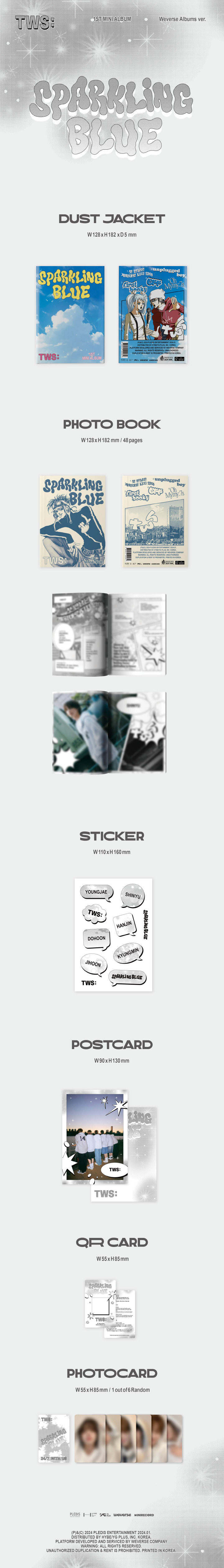 [PRE-ORDER] TWS - 1st Mini Album "Sparkling Blue" (Weverse Albums ver.)