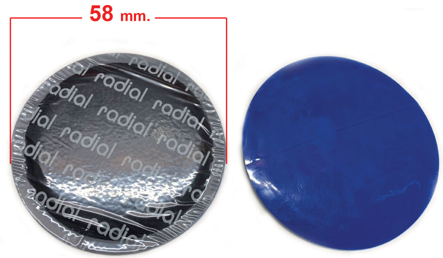 BISON NO.12 แผ่นปะยางรถยนต์ ไบซัน หน้ากว้าง 58 มิล