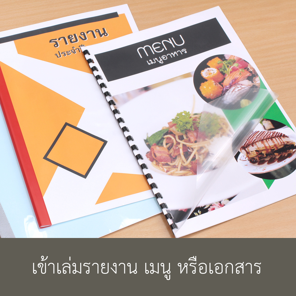 ปกรายงานพลาสติก A4 สีใส