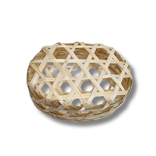 ชะลอมตลับทรงรี ชะลอมไม้ไผ่สาน ขนาด กว้าง 2.5 นิ้ว ยาว 3 นิ้ว สินค้าดี OTOP