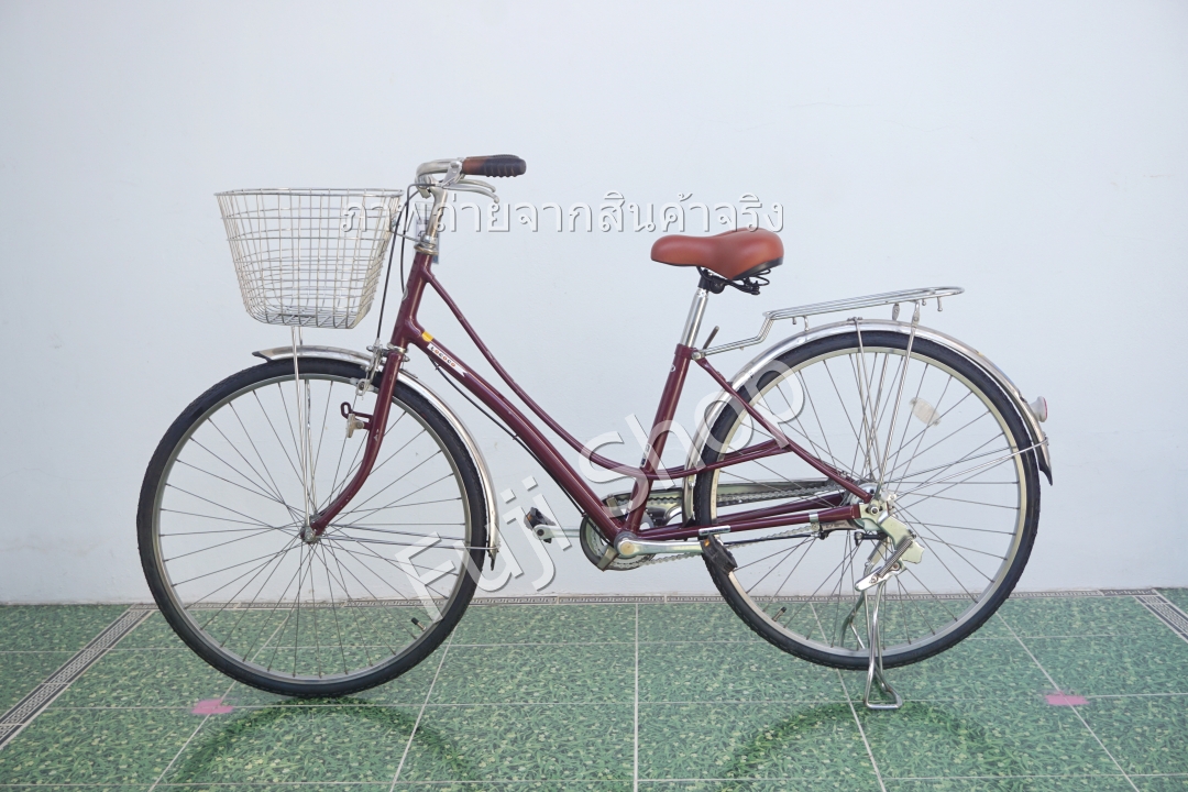 จักรยานแม่บ้านญี่ปุ่น - ล้อ 26 นิ้ว - ไม่มีเกียร์ - สีแดง [จักรยานมือสอง]