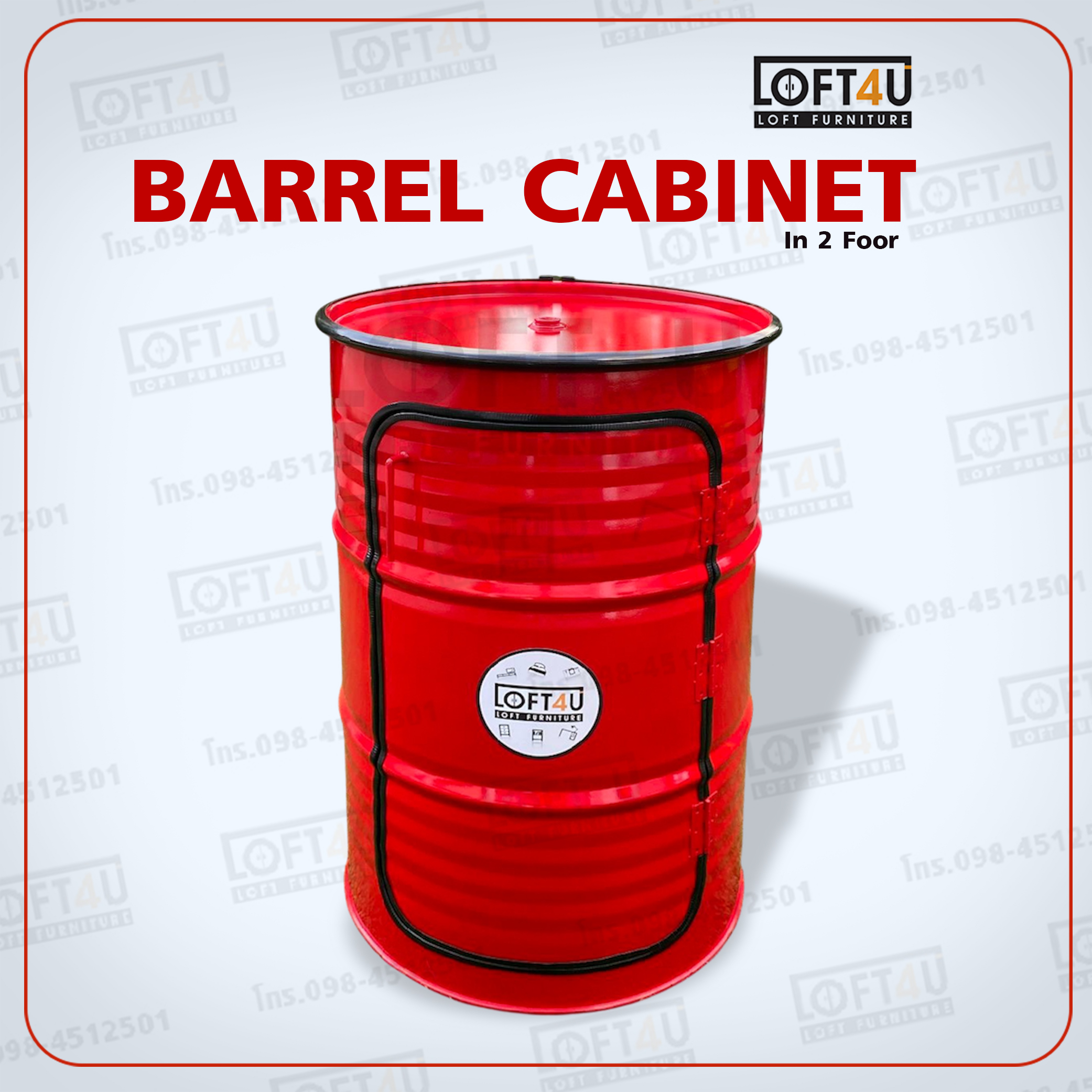 ตู้เก็บของ : Barrel storage cabinet (แบบ1ประตู)