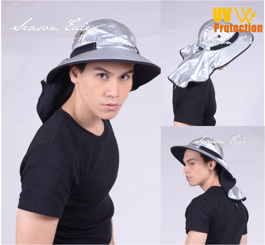 หมวกกันUV กันยูวี ทรงกระเบน ปิดคอ by Season Tales