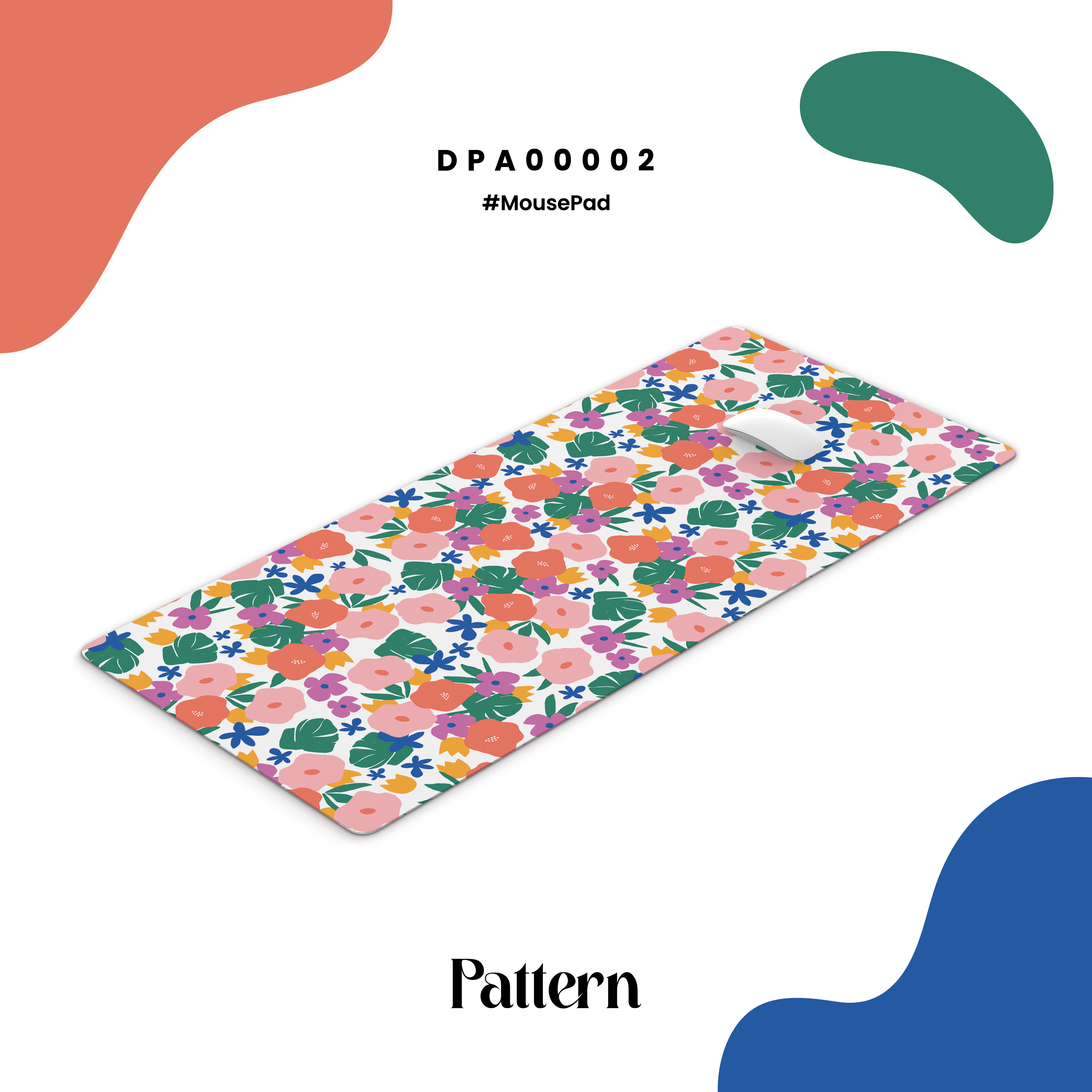 แผ่นรองเม้าส์ Mouse Pad Flower Pattern I DPA00002 #Pattern