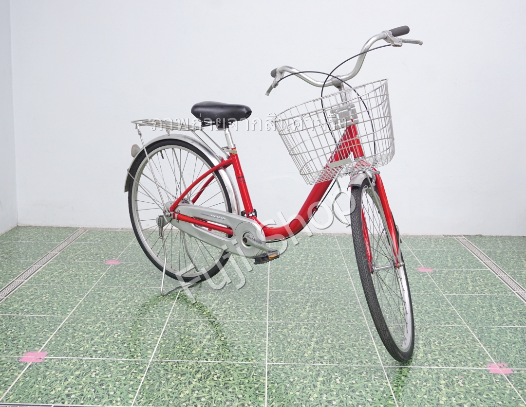 จักรยานแม่บ้านญี่ปุ่น - ล้อ 26 นิ้ว - ไม่มีเกียร์ - อลูมิเนียม - สีแดง [จักรยานมือสอง]