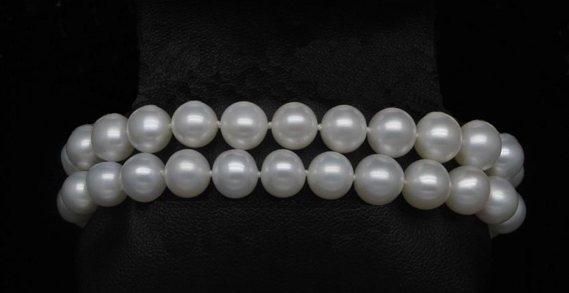 ชุดไข่มุกแท้ สร้อยคอ และ สร้อยข้อมือ แบบ 2 ชั้น 6-7 มิล TOP GRADE