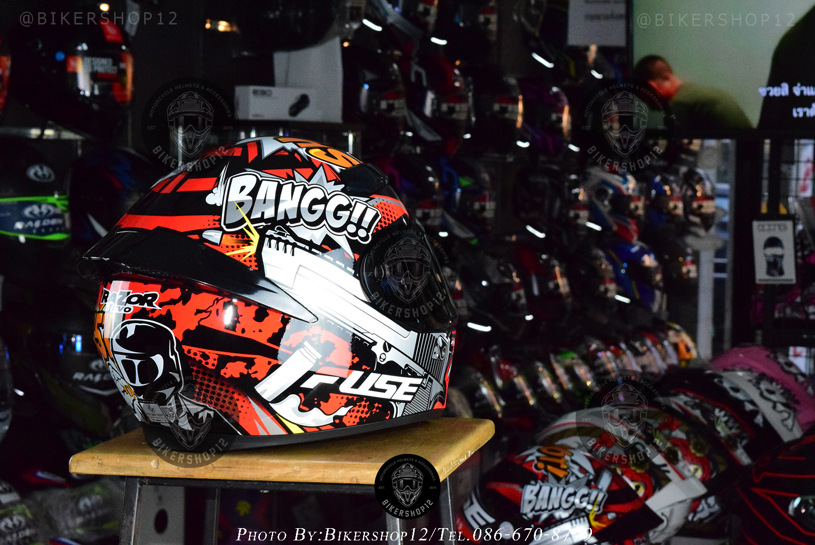 หมวกกันน็อคFuse รุ่น Razor EVO คละสี