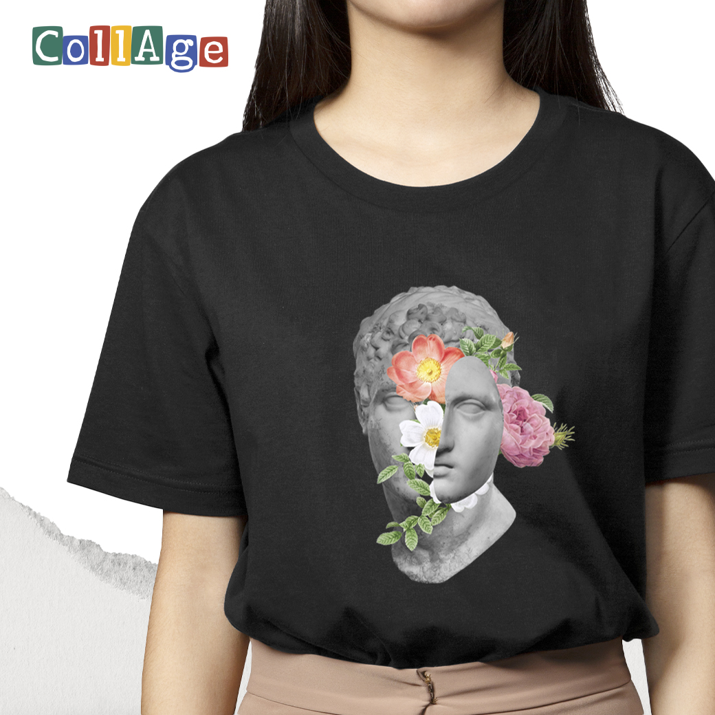 เสื้อยืด พิมพ์ลาย T-SHIRT Collage Derek I CEA00448 สีดำ #เสื้อยืด #Collage #SHOPTER