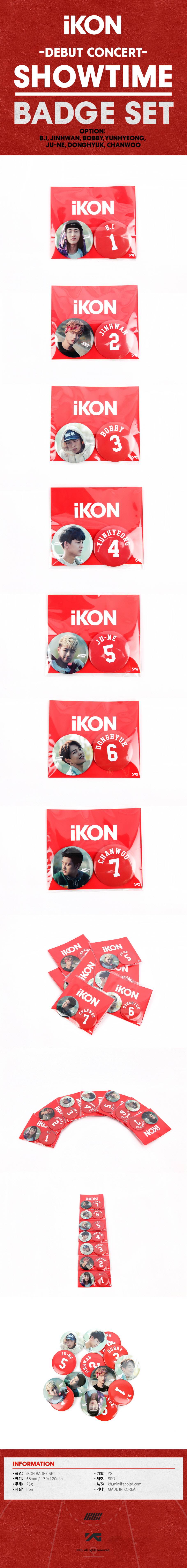 [PRE-ORDER] iKON - DEBUT CONCERT [SHOW TIME] "BADGE SET"