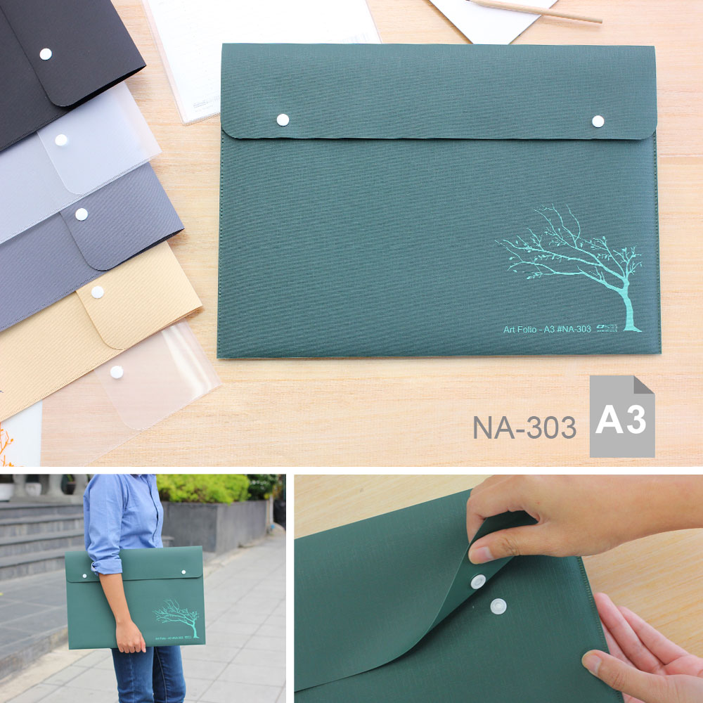 ซองกระดุม A3 แนวนอน อาร์ตโฟลิโอ NA-303