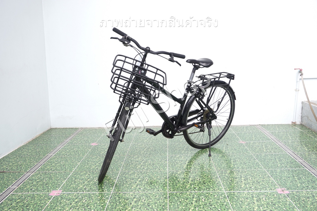 จักรยานแม่บ้านญี่ปุ่น - ล้อ 700x38C - เกียร์ 7 สปีด - อลูมิเนียม - ไฟหน้าอัตโนมัติ - Office Press CM - สีดำ [จักรยานมือสอง]