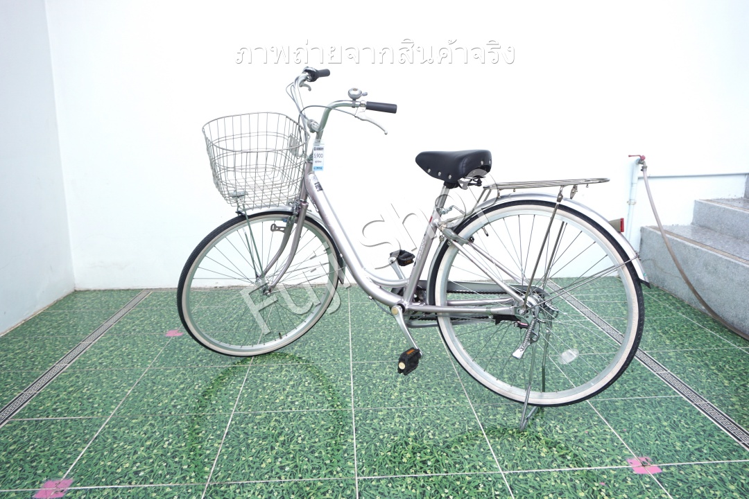 จักรยานแม่บ้านญี่ปุ่น - ล้อ 26 นิ้ว - เกียร์ดุม 3 สปีด - อลูมิเนียม - สีชมพู [จักรยานมือสอง]