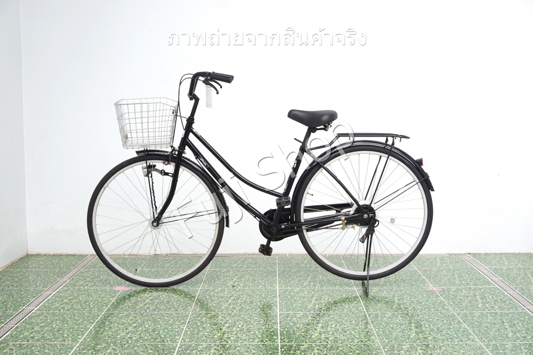 จักรยานแม่บ้านญี่ปุ่น - ล้อ 27 นิ้ว - ไม่มีเกียร์ - สีดำ [จักรยานมือสอง]