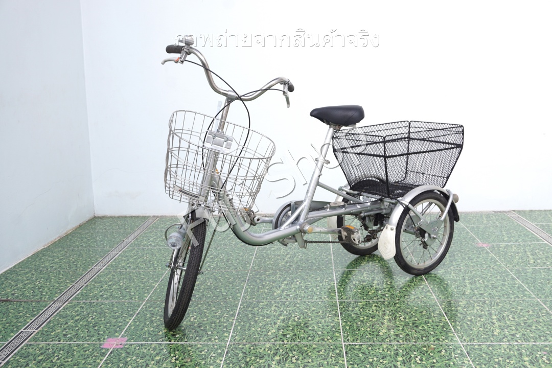 จักรยานสามล้อญี่ปุ่น - ล้อ 18/16 นิ้ว - ไม่มีเกียร์ - อลูมิเนียม - Bridgestone - สีเงิน [จักรยานมือสอง]