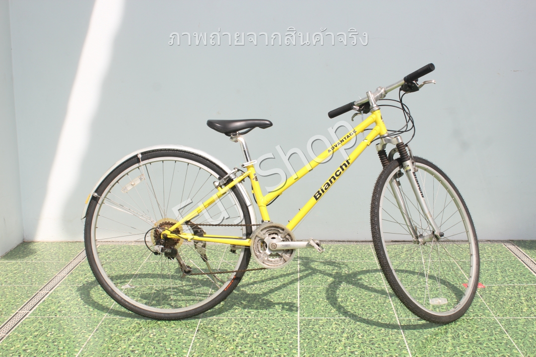 จักรยานไฮบริดญี่ปุ่น - ล้อ 28 นิ้ว - มีเกียร์ - โครโมลี่ - Bianchi Advantage - สีเหลือง [จักรยานมือสอง]