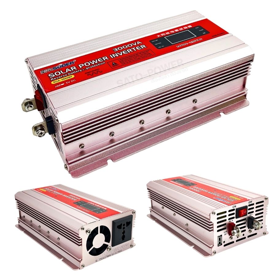 SUOER Inverter Modified Sine Wave รุ่น SUA-3000BF อินเวอร์เตอร์ | 24V 3000W มีหน้าจอ | เครื่องแปลงไฟ DC 24V เป็น AC 220V