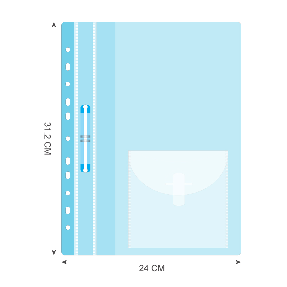 แฟ้มสัมมนา A4 มีลิ้นแฟ้ม สันแฟ้มเจาะ11รู No.996Q