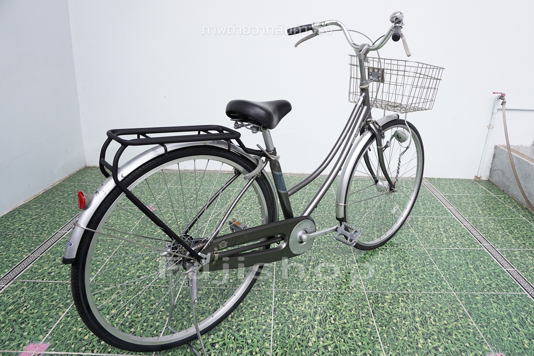 จักรยานแม่บ้านญี่ปุ่น - ล้อ 27 นิ้ว - ไม่มีเกียร์ - ไฟหน้าอัตโนมัติ - Marukin - สีเทา [จักรยานมือสอง]