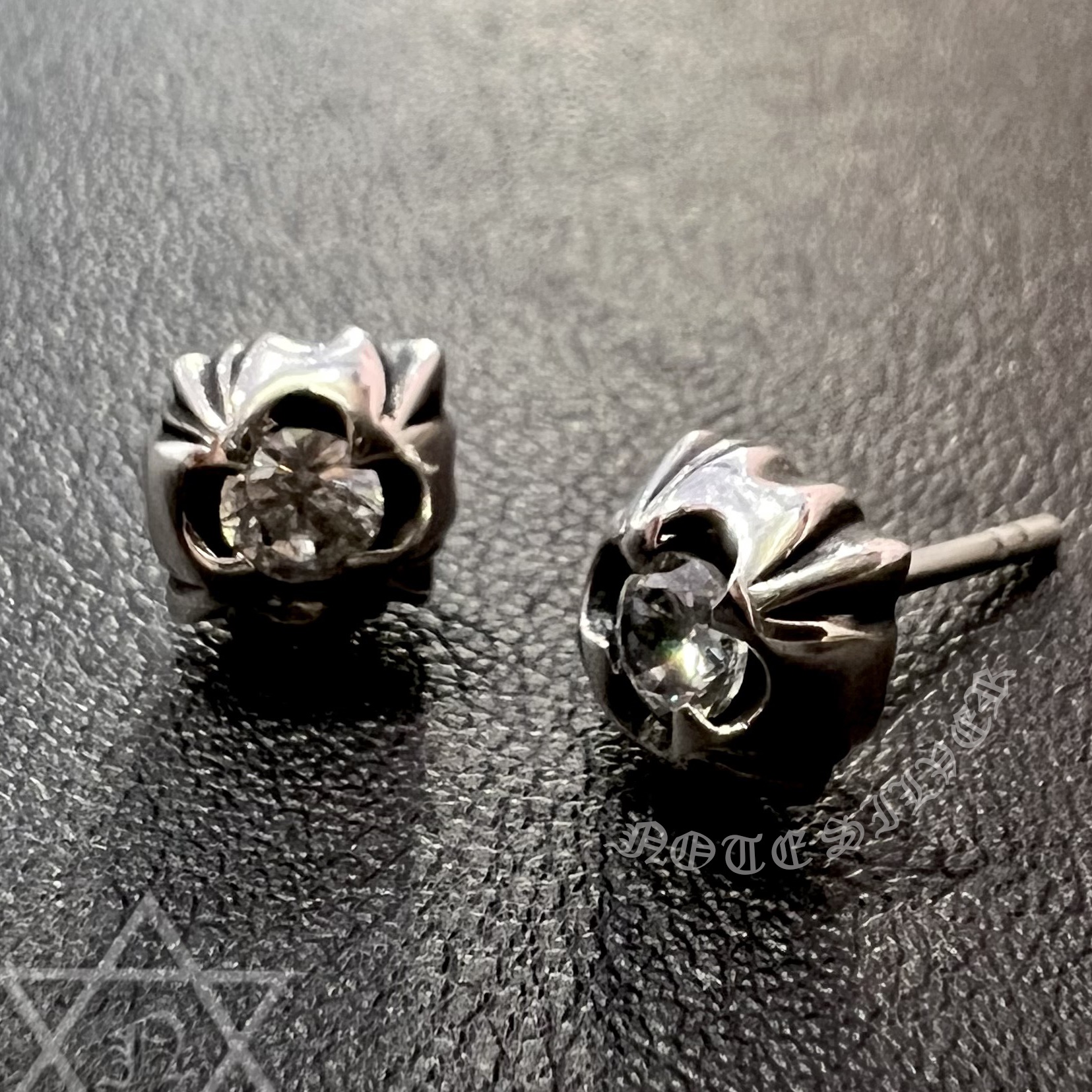 ต่างหูเงินแท้ ฝังเพชร Sterling Silver 925 NSER521