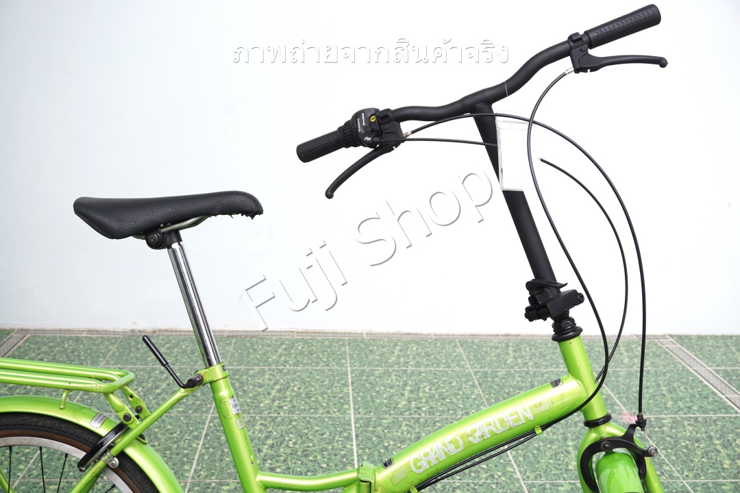 จักรยานพับได้ญี่ปุ่น - ล้อ 20 นิ้ว - มีเกียร์ - Grand Garden - สีเขียว [จักรยานมือสอง]