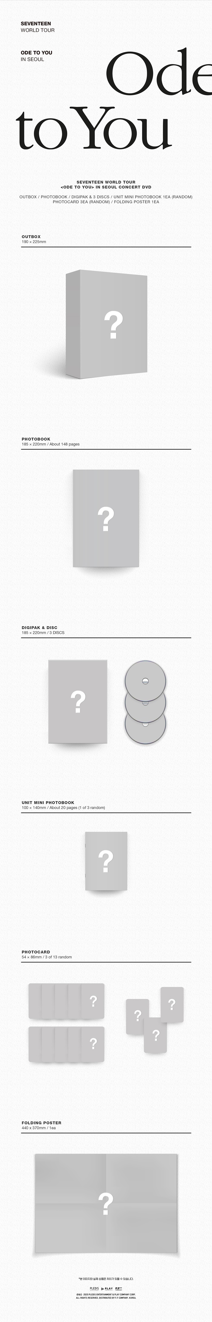 [PRE-ORDER] SEVENTEEN - SEVENTEEN World Tour "ODE TO YOU" in Seoul (3DVD)