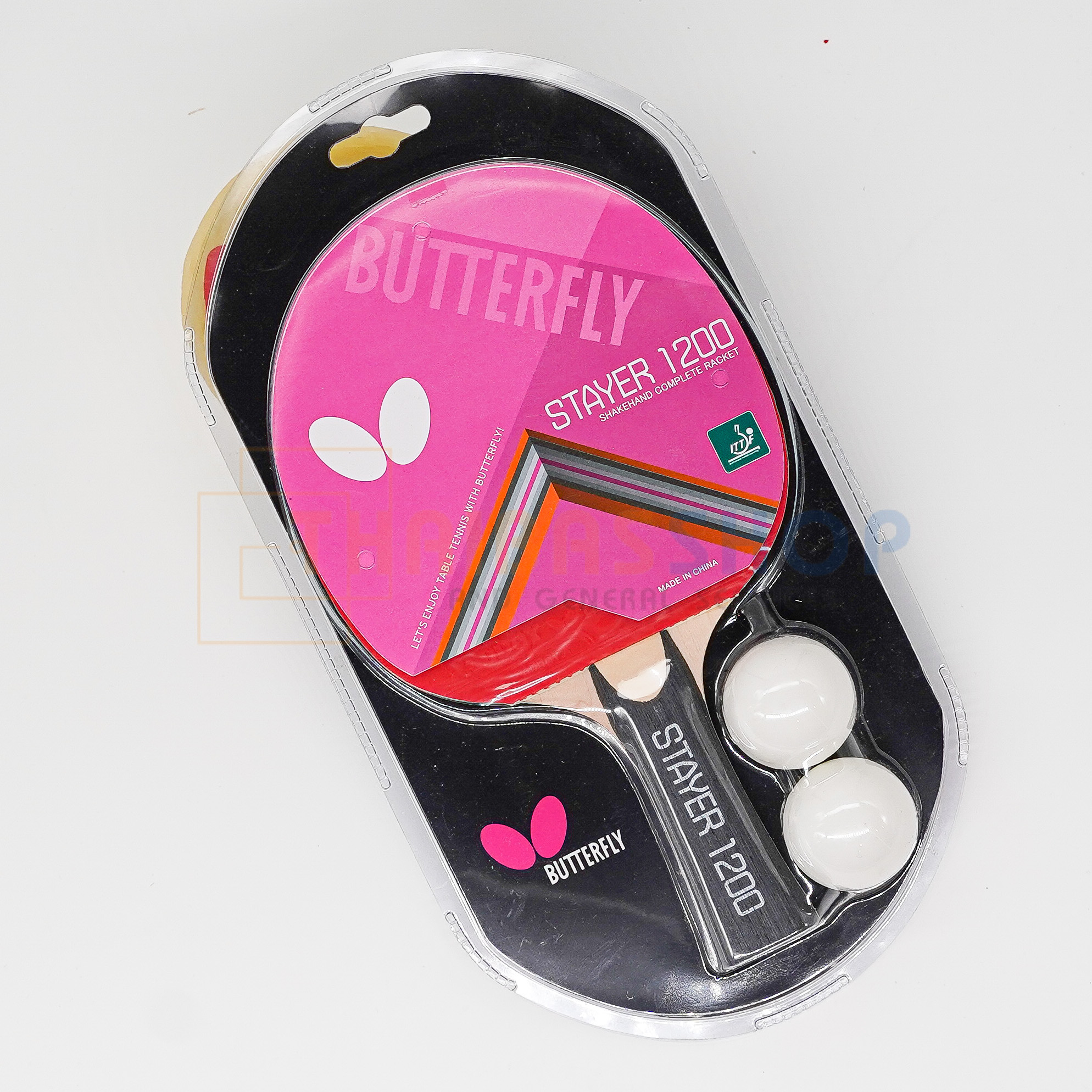 (ของแท้ 100%) Butterfly ไม้ปิงปอง รุ่น Stayer 1200 Butterfly Tabletennis แถมลูกปิงปอง butterfly