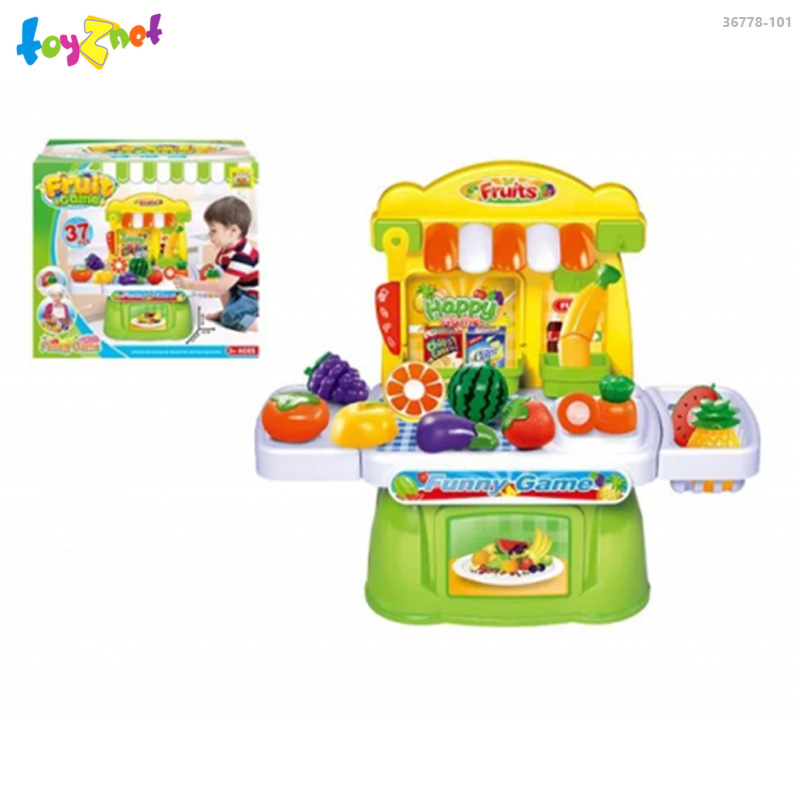Toyznet Fruit Shop Kiosk Counter (37 pcs) Green-Yellow no.36778-101