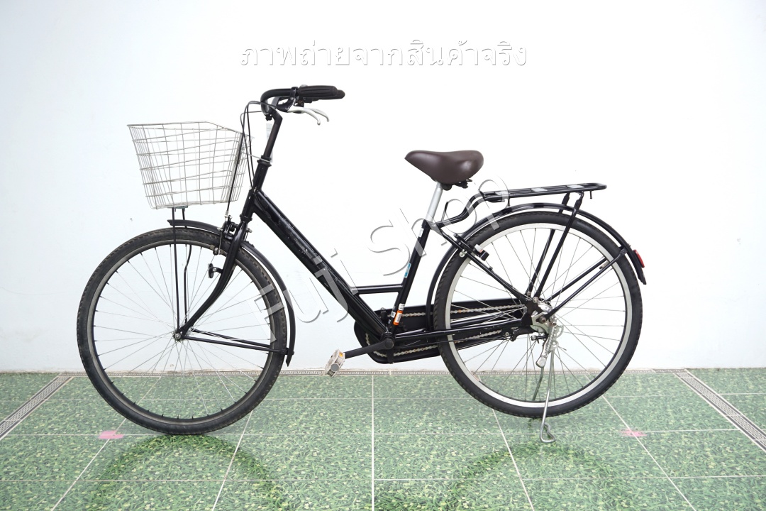 จักรยานแม่บ้านญี่ปุ่น - ล้อ 26 นิ้ว - มีเกียร์ - Bridgestone Stepcruz - สีดำ [จักรยานมือสอง]