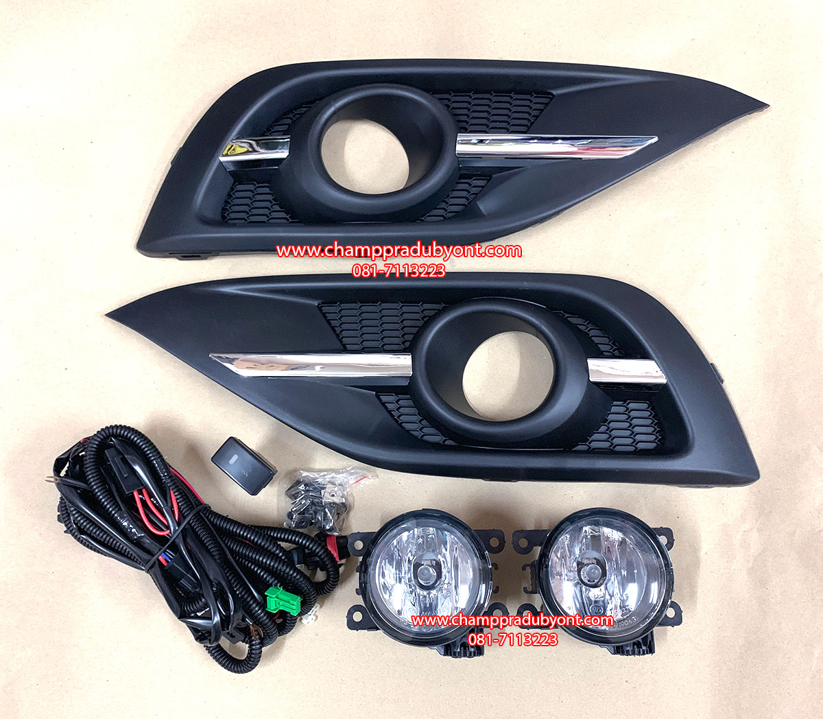 ไฟตัดหมอก สปอร์ตไลท์ HONDA CR-V 12-15 ขอบโครเมี่ยม