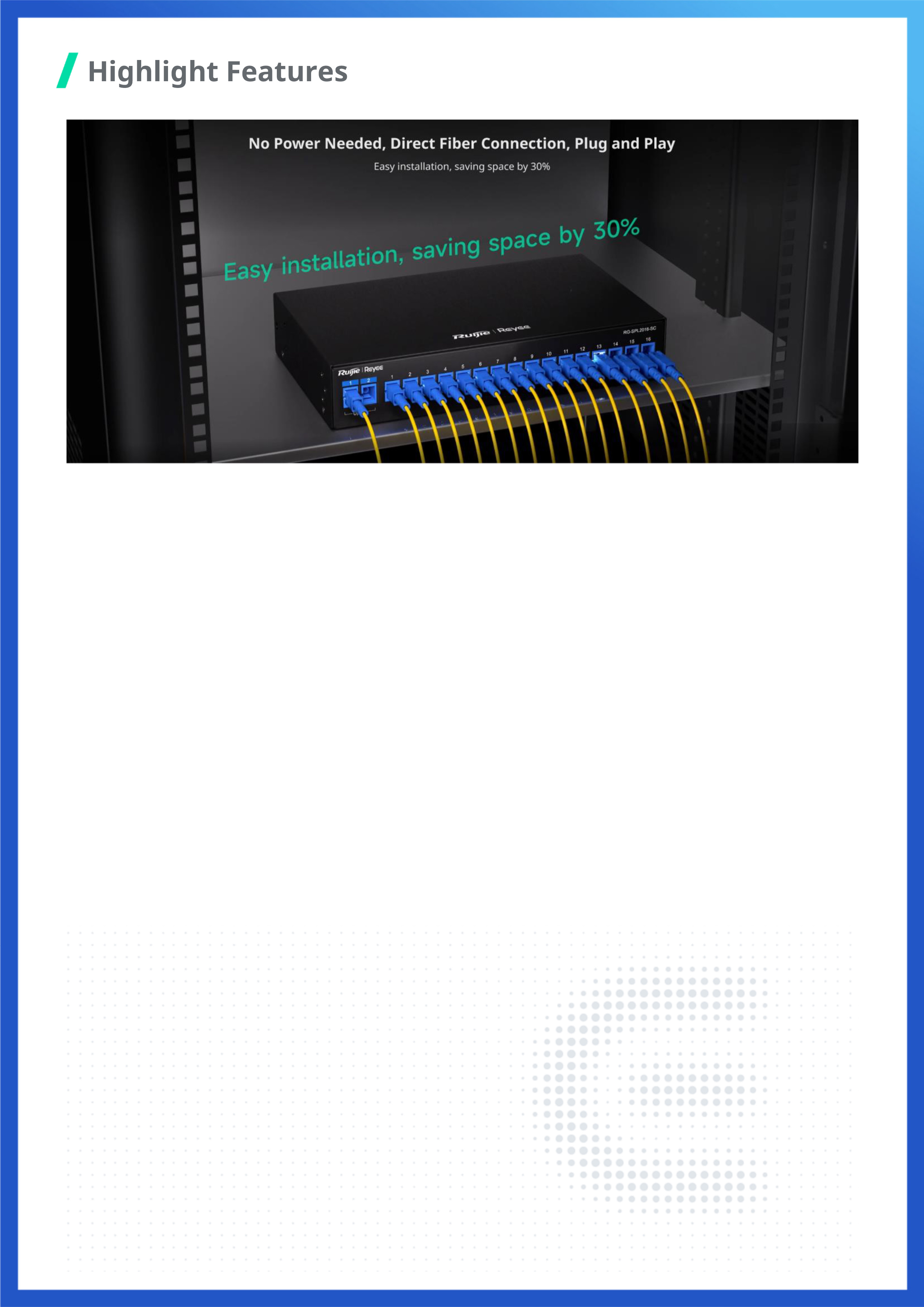 RUIJIE RG-SPL2016-SC E-Lighten PON Passive Optical Network PLC Splitter BY BILLIONAIRE SECURETECH RG-SPL2016-SC