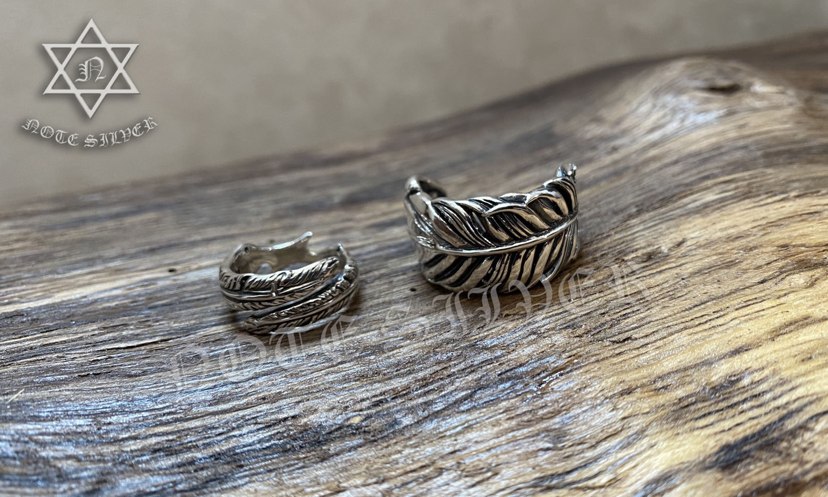 แหวนเงินแท้ ขนนก ปรับขนาดได้ Free Size Sterling Silver 925 NSRG1345