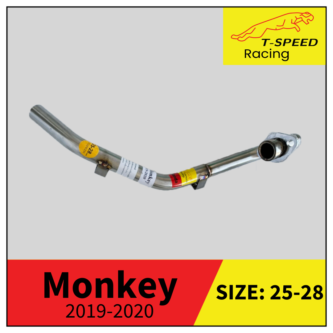 คอท่อ Honda Monkey 125 2019-2020 สแตนเลส 🔩 Stainless steel แท้ เกรด 304 หนา: 1.2 มิลลิเมตร มีขนาดให้เลือก: Size 25-28 m.m. ราคา 900 บาท Size 28-32 m.m. ราคา 1,000 บาท