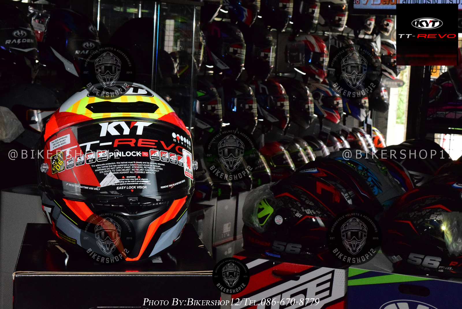 หมวกกันน็อคKYT รุ่น TT-REVO FLUX JAUME MASIA