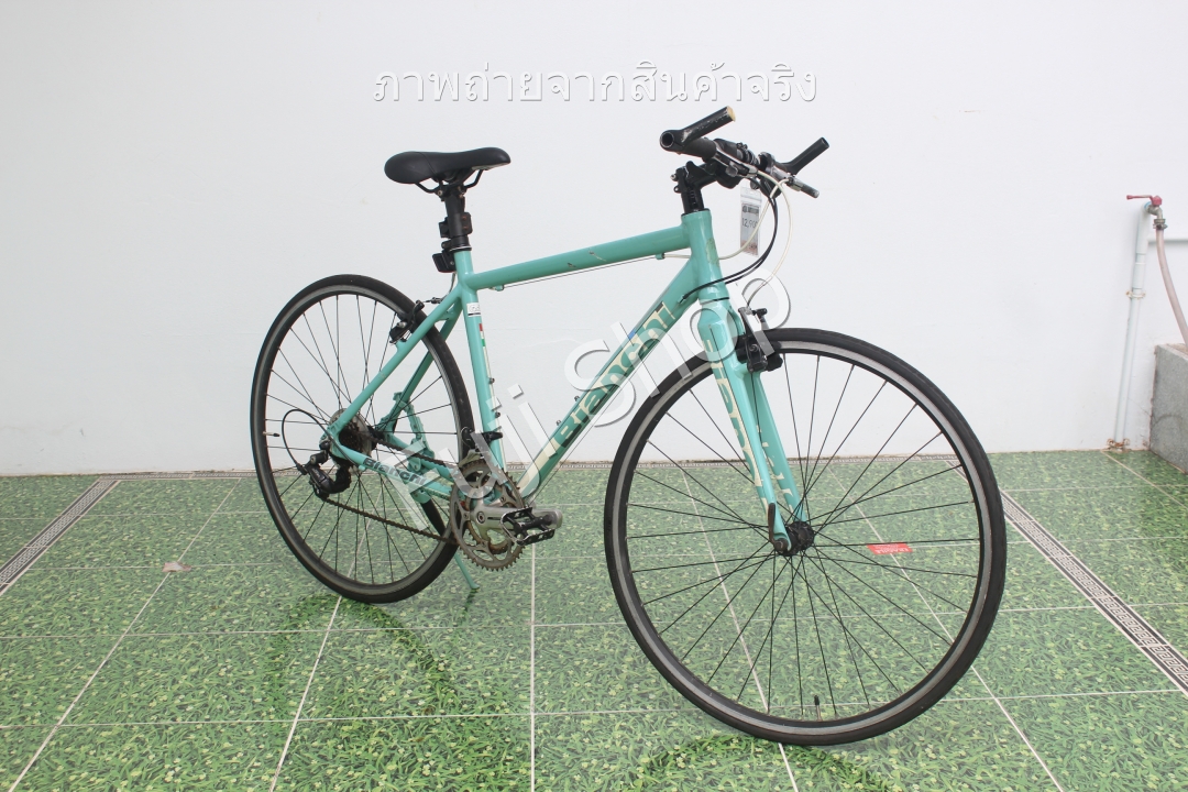 จักรยานไฮบริดญี่ปุ่น - ล้อ 700c - มีเกียร์ - อลูมิเนียม - Bianchi Roma II - สีเขียว [จักรยานมือสอง]