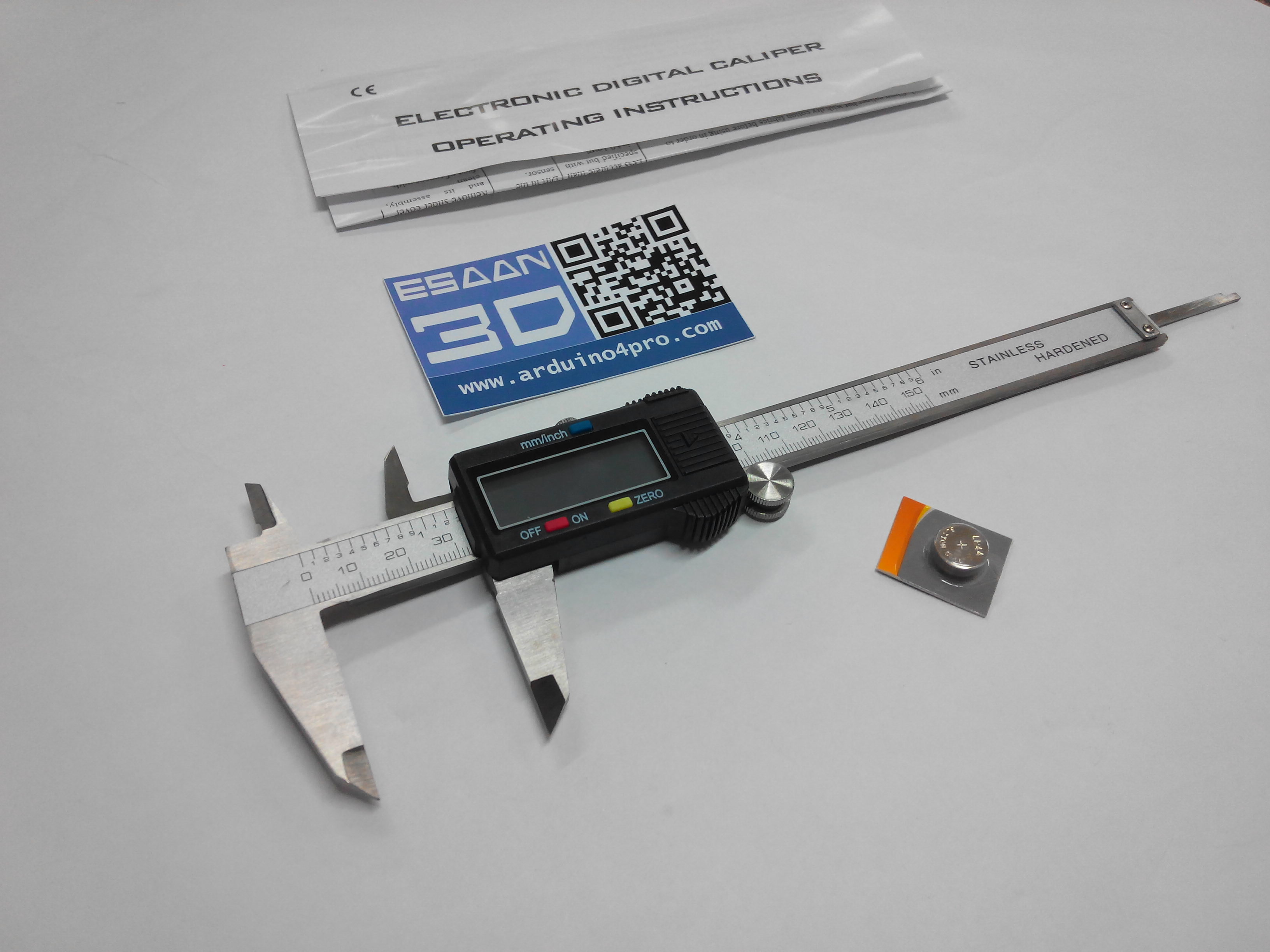 Digital vernier caliper stainless steel พร้อมกล่อง + แถมถ่าน 1 ก้อน