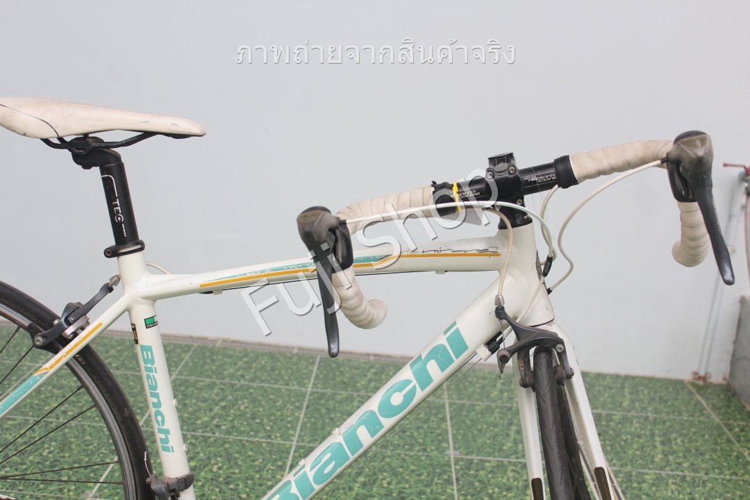 จักรยานเสือหมอบญี่ปุ่น - ล้อ 700c - มีเกียร์ - อลูมิเนียม - Bianchi Nirone 7 - สีขาว [จักรยานมือสอง]