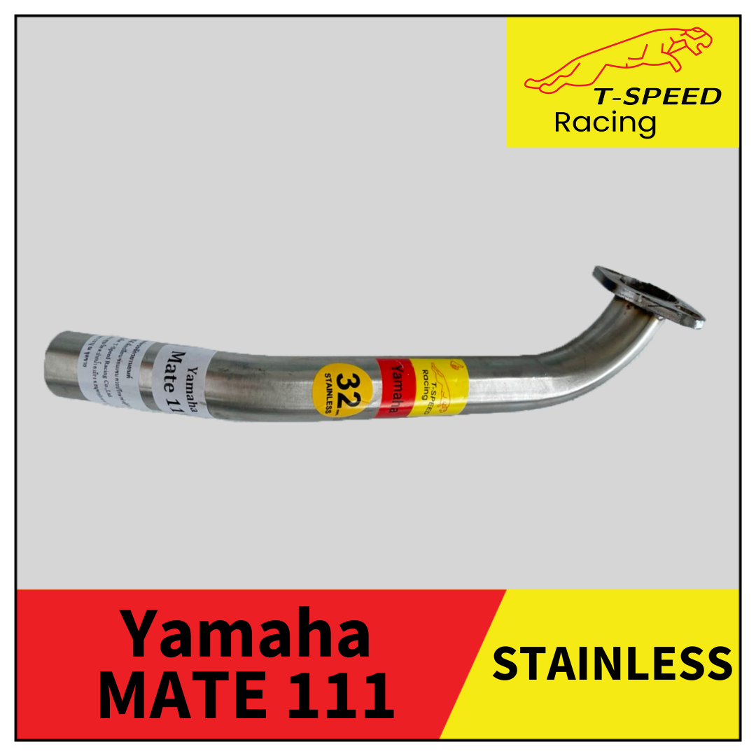 คอท่อ Yamaha MATE 111 สแตนเลส 🔩 Stainless steel แท้ เกรด 304 หนา: 1.2 มิลลิเมตร ขนาด 32 m.m. ราคา 500 บาท