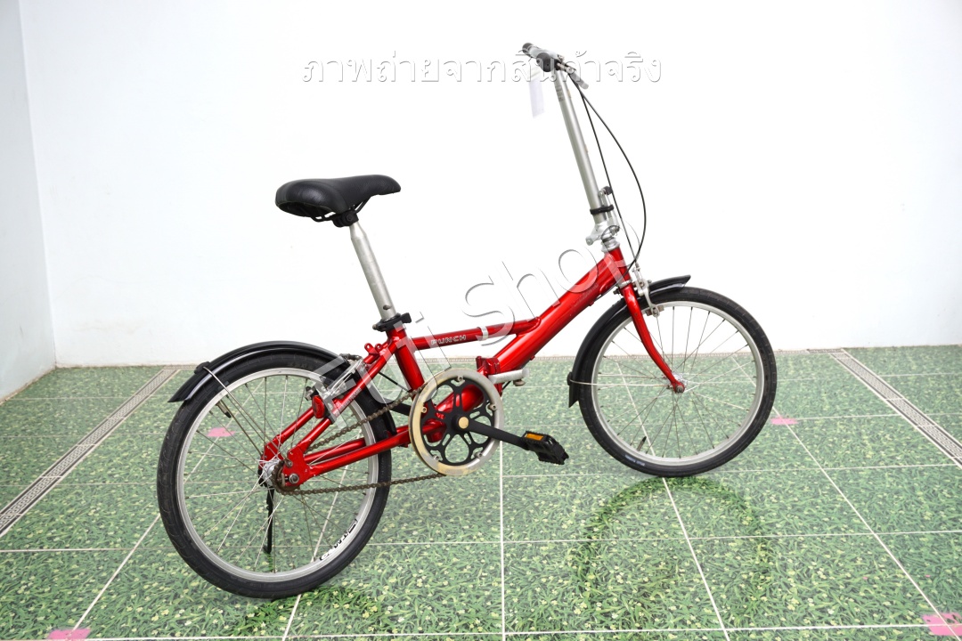 จักรยานพับได้ญี่ปุ่น - ล้อ 20 นิ้ว - ไม่มีเกียร์ - อลูมิเนียม - Panasonic - สีแดง [จักรยานมือสอง]