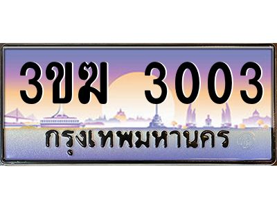 ทะเบียนรถ 3003 ทะเบียนสวย 3ขฆ 3003 ผลรวมดี 14
