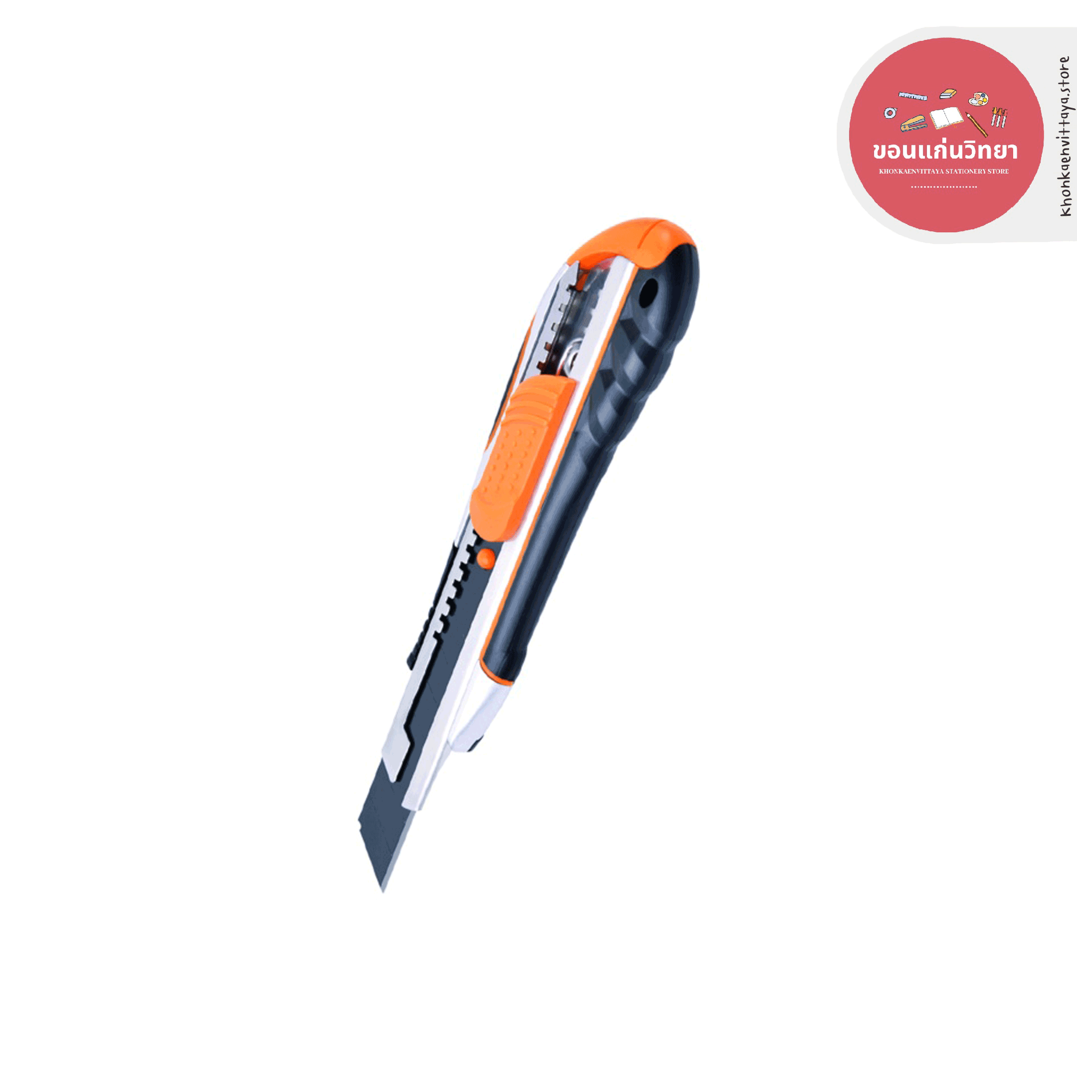 คัตเตอร์ Cutter ตราช้าง Elephant รุ่น A-1803 ขนาด 18 มม. ด้ามทำจากโลหะและยางคุณภาพสูง จำนวน 1 อัน