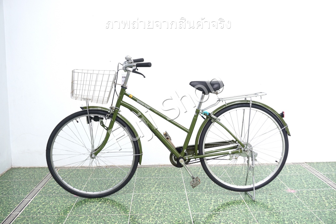 จักรยานแม่บ้านญี่ปุ่น - ล้อ 26 นิ้ว - ไม่มีเกียร์ - สีเขียว [จักรยานมือสอง]