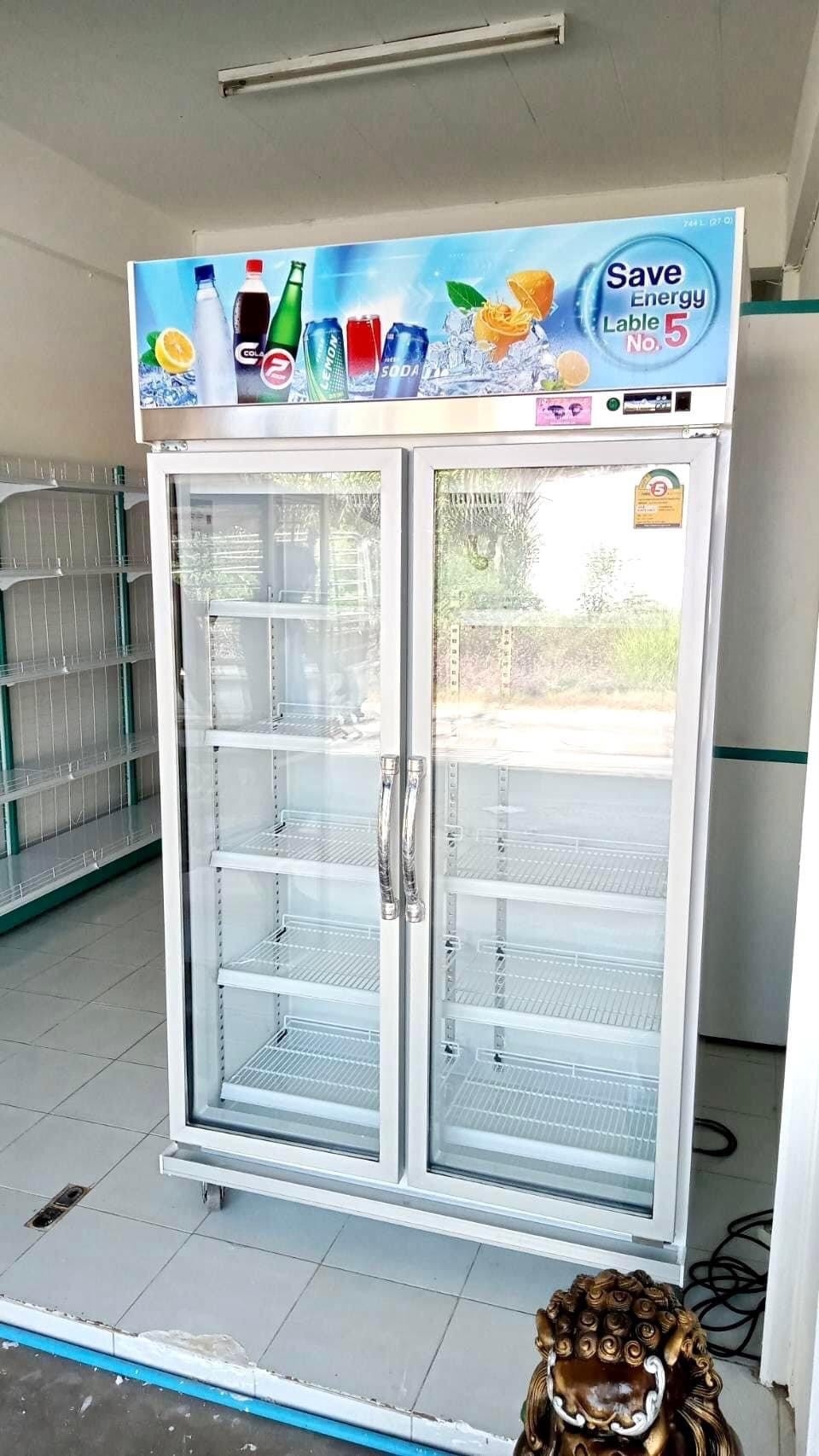 ตู้แช่เครืองดื่ม แช่ผัก แช่ผลไม้ 2 ประตู Siam intercool ขนาด 780ลิตร สีขาว ML1200ST