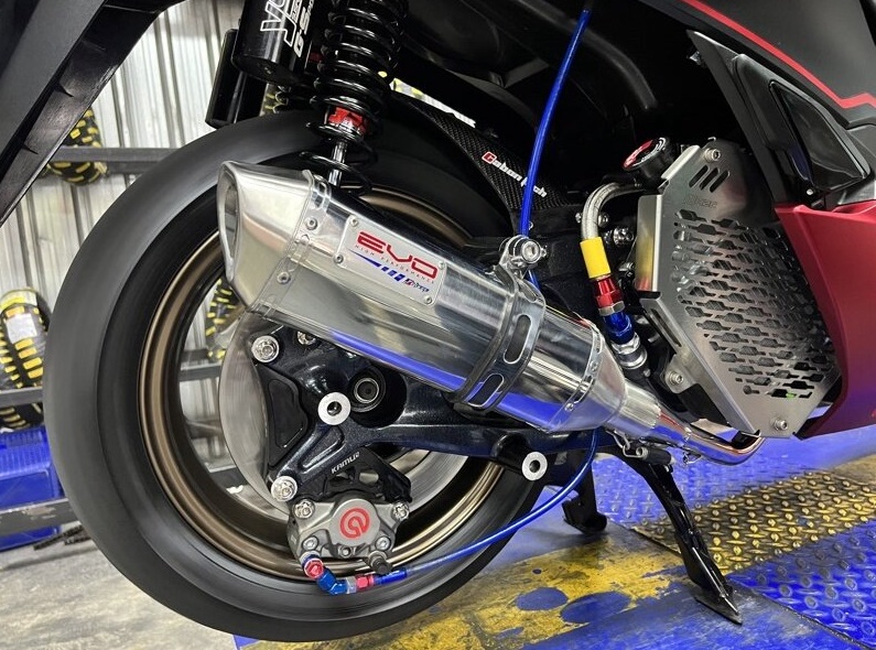 ท่อEVO SPORTS CLICK160 i / Pcx160 ตรงรุ่น มี มอก