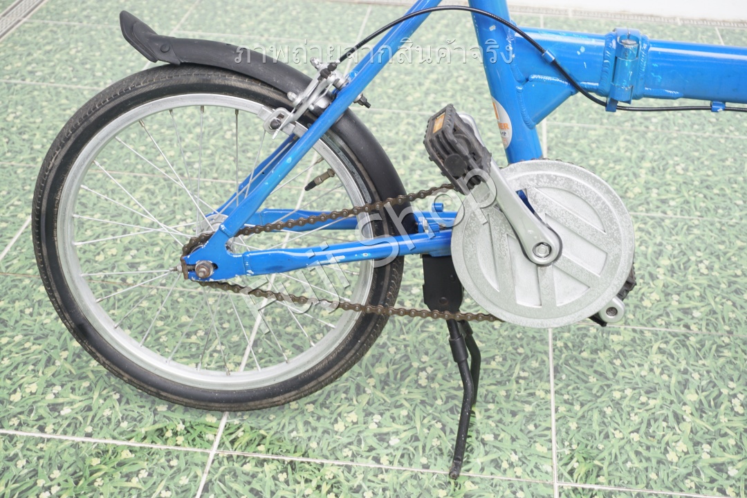 จักรยานพับได้ญี่ปุ่น - ล้อ 16 นิ้ว - ไม่มีเกียร์- อลูมิเนียม - สีน้ำเงิน [จักรยานมือสอง]