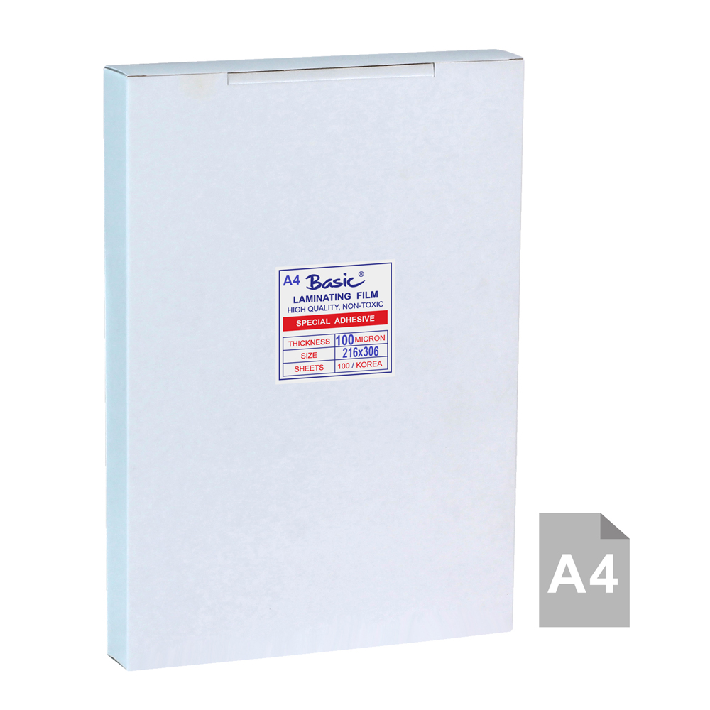 พลาสติกเคลือบบัตร A4 หนา 100ไมครอน Basic
