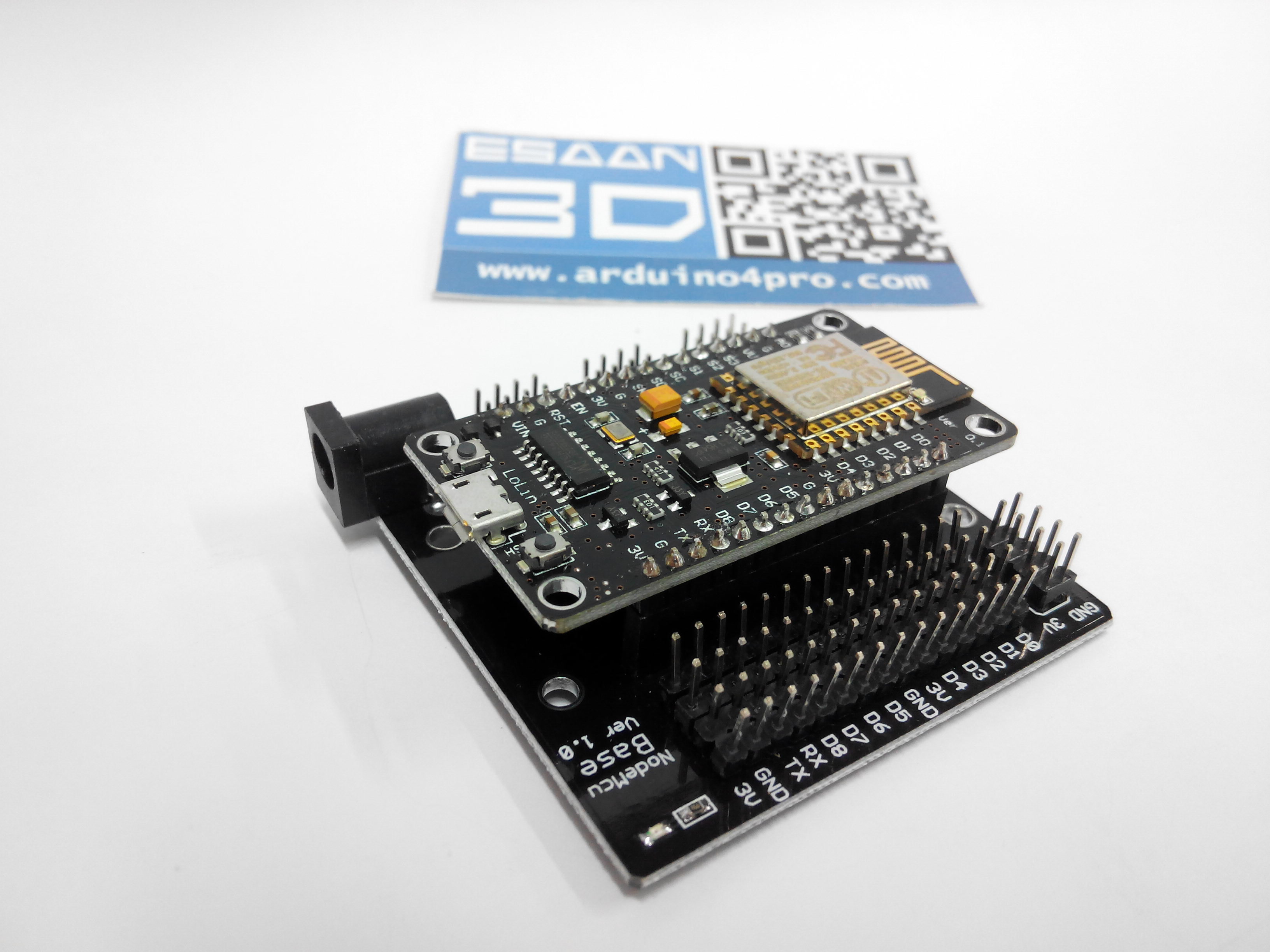 NodeMcu V3 CH340 Lua WIFI ESP8266 IoT + Base plate